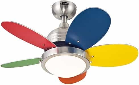 Westinghouse Brushed Nickel Nursery Ceiling Fan with Light