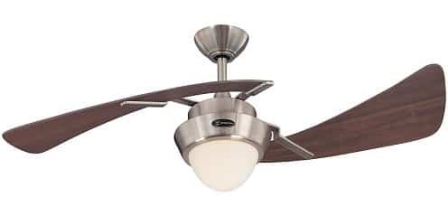 Westinghouse Harmony Brushed Nickel 2 Blade Ceiling Fan with Light