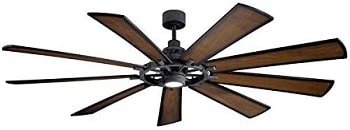 Kichler 300285DBK Gentry XL Ceiling Fan with LED Lights