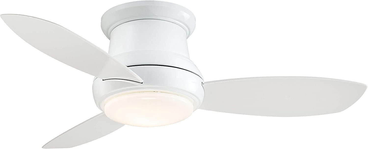 <strong>Minka-Aire Concept II LED White Flush Mount Ceiling Fan</strong>